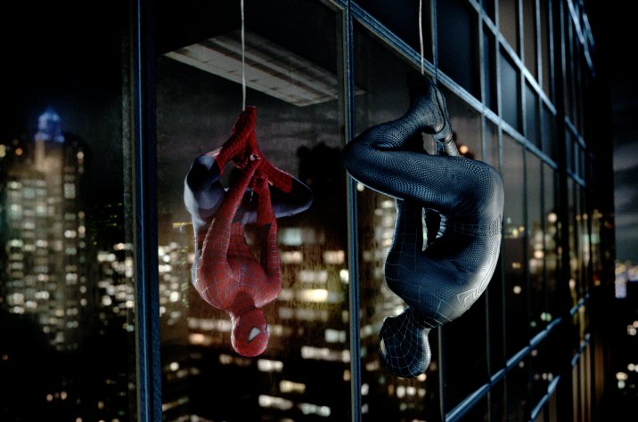 Spider-Man contemplates his darker self in Columbia Pictures' SPIDER-MAN 3.