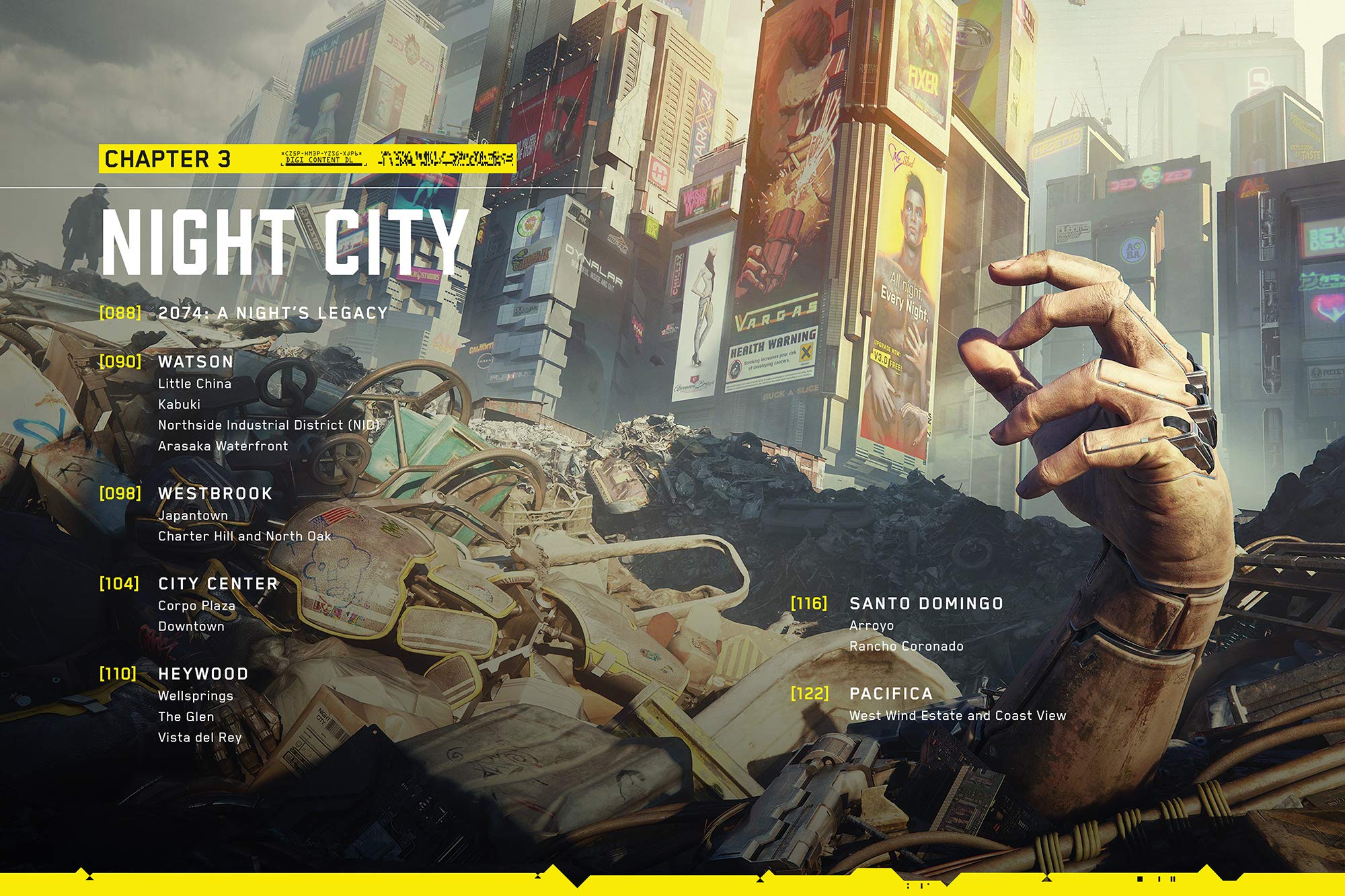A Cyberpunk 2077 világa, Night city fejezet oldal