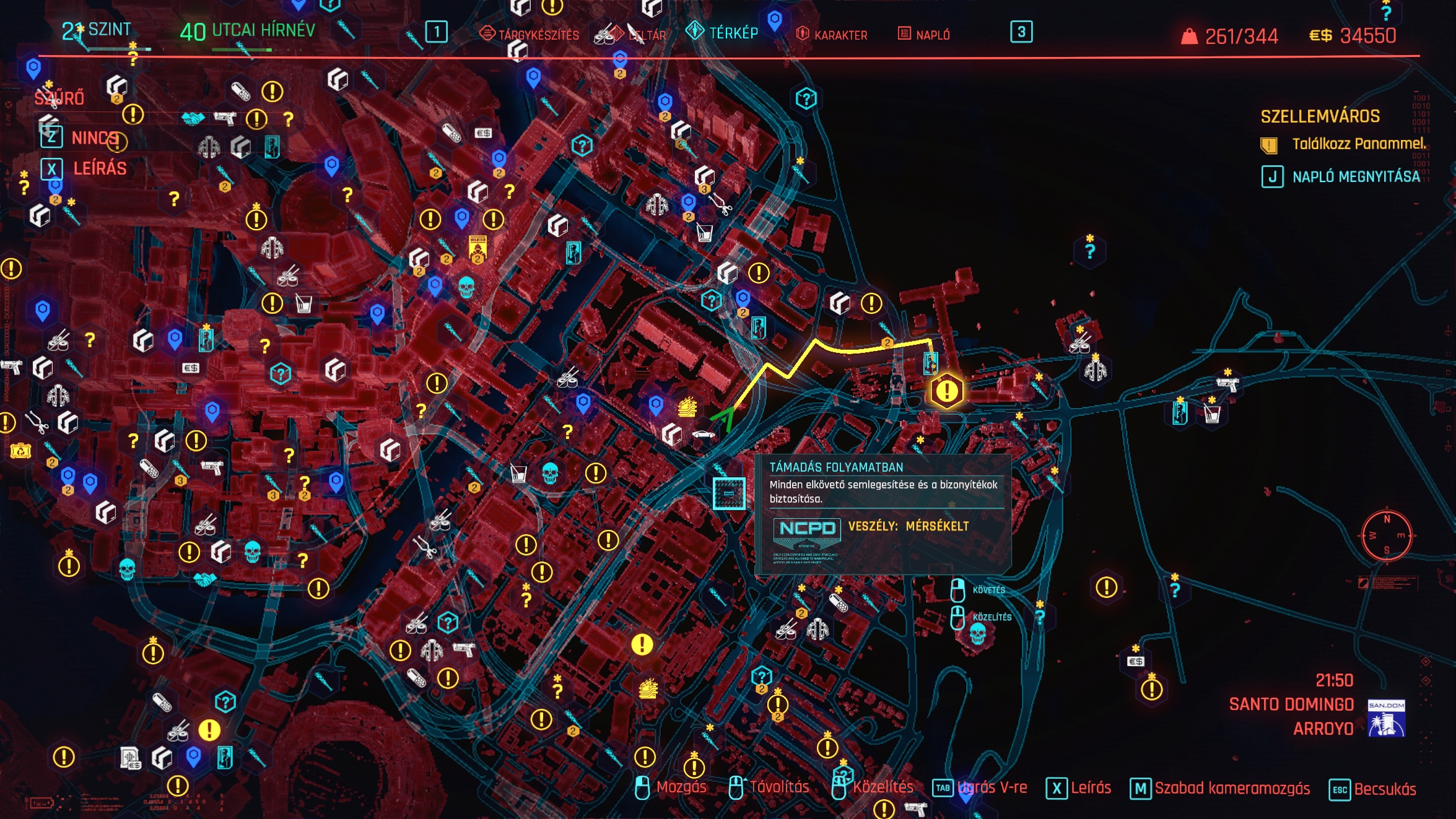 Cyberpunk 2077 térkép